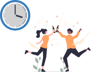 合理的かつ自由な勤務体系イラスト